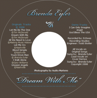 Brenda Eyler - "Dream With Me" - 2nd CD